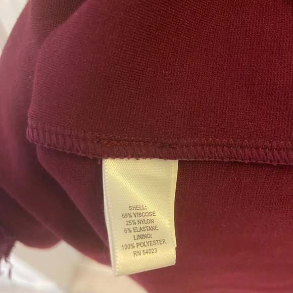 Banana Republic Burgundy Red Pencil Dress - Picture 4 of 4